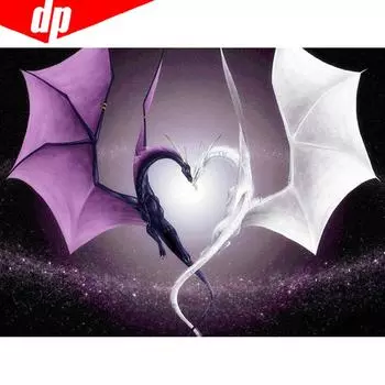 DIY Алмазная картина вышивка крестом животное полная круглая вышивка алмазная мозаика картина 20X30CM