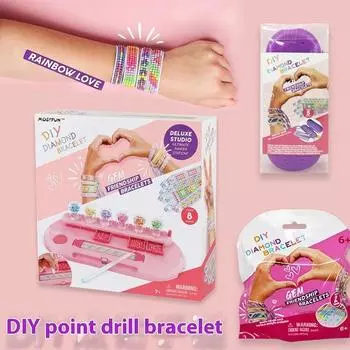 DIY бриллиантовый браслет разноцветные детские самодельные бриллиантовые развивающие игрушки