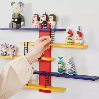 DIY Bubble Mart Стеллаж для хранения закрытых коробок Студенческое общежитие Ручная витрина Настенная стойка для сортировки игрушек в спальне