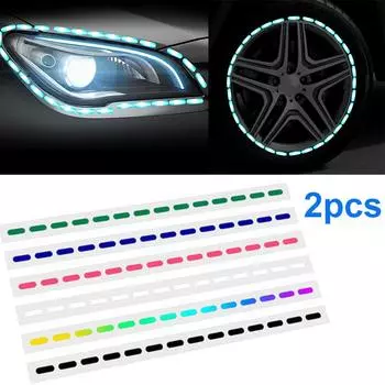 DIY Car Line Светоотражающие наклейки Автомобильные мотоциклы Кузов Двери Колеса Фары Украшения Светоотражающие наклейки Декали Лента
