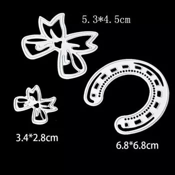 DIY углеродистая сталь нож для тиснения форма для скрапбукинга шаблон гирлянда бант серебряный