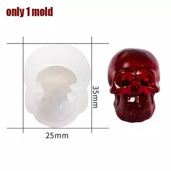 Diy Череп Эпоксидная Смола Плесень Череп Кулон Браслет Ожерелье Свеча Плесень