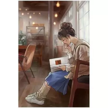 DIY Читать Девушки 5D Алмазная Вышивка Домашний Декор Алмазная Мозаика Алмазная Картина Вышивка Крестом 20X30CM