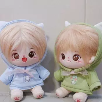 DIY Clothing 20cm Cotton Doll Clothes Dress Up Plush Toy Clothes Doll Accessories зелёный