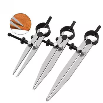 DIY Craft Линия Маркировка Измеритель Кожа Инструмент Регулируемые Компасы Измерители Разделитель Крыла Кожаный Вращающийся Измеритель Царапины