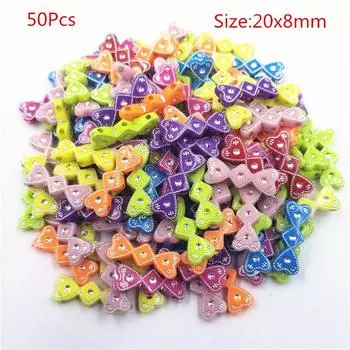 DIY Crafts ожерелье браслет для изготовления ювелирных изделий свободные бусины 1 комплект фурнитуры популярные акриловые бусины heart