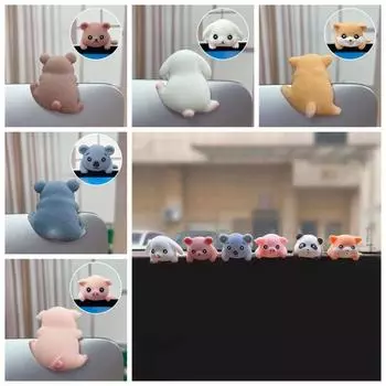 DIY Crafts Panda Animal Car Decoration Resin Lying Display Koala Model Car Interior Supplies bear