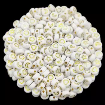 DIY Crafts Pendant Necklace Bracelet Loose Beads Candy Color For Jewelry Making Moon Star Heart Beads Acrylic Beads beads 3