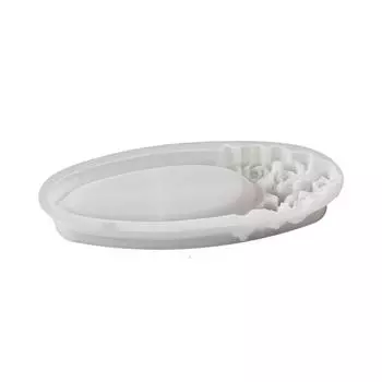 DIY Crafts Rose Flower Tray Silicone Form Oval Candle Container Mold Home Living Room Flower Tray