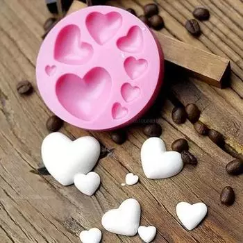 DIY цветное сердце, конфеты в форме шоколада, силиконовые формы для жевательной резинки, украшения для торта, аксессуары для выпечки, инструменты, кухонные принадлежности розовый