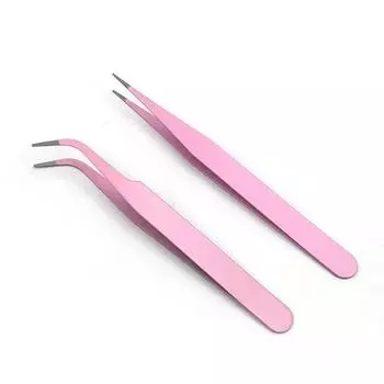 DIY цветной заостренный зажим для локтя Macaron розовый ручной пинцет для гроссбуха пинцет из нержавеющей стали для наклеек и клея Straight розовый