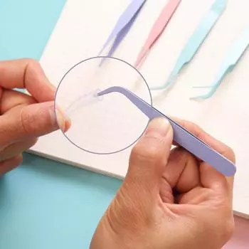 DIY цветной заостренный зажим для локтя макарон розовые ресницы ручной работы пинцет из нержавеющей стали Pointy чёрный