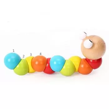 DIY Деревянная игрушка Детские игрушки насекомое развивающая детская игрушка игрушки червяк Детские подарки