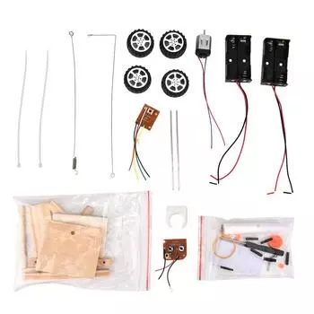 DIY Деревянная модель радиоуправляемого автомобиля, комплект игрушек с дистанционным управлением, детская развивающая игрушка