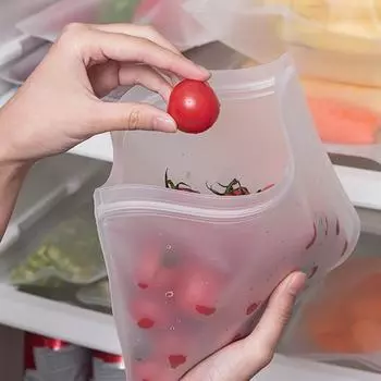 DIY Десерт фрукты и овощи Кухонный мешок Пластиковый пакет Герметичный пакет для еды Сумка для консервации из ЭВА Сумка для хранения свежих продуктов в холодильнике может быть использована повторно Шикарный S/22*13.5