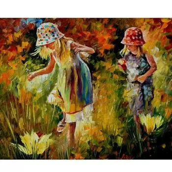 Diy Diamond Painting 5D Set For Embroidery Cross Stitch Diamond Flower And Girl Painting 20X30CM