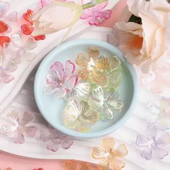 DIY DIY бусины для изготовления ювелирных изделий, ожерелье, кулон, цветочные бусины 26,5 мм, акриловый цветок, модные женские туфли 50Pcs разноцветный