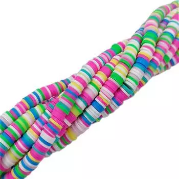 DIY для ожерелья, браслета, изготовления ювелирных изделий, кулон, 13 цветов, смешанный стиль, свободные многоцветные радужные бусины из мягкой глины, материал ручной работы 5