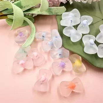 DIY для ожерелья-брелка 10 шт., изготовление ювелирных изделий, свободные бусины, ювелирные аксессуары, мода для матовых браслетов 10*15,8 мм, акриловые банты жёлтый