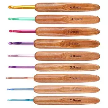 DIY для пряжи бамбуковая ручка для вязания крючком набор наперсток спицы для вязания инструменты для вязания 9Pcs/Set