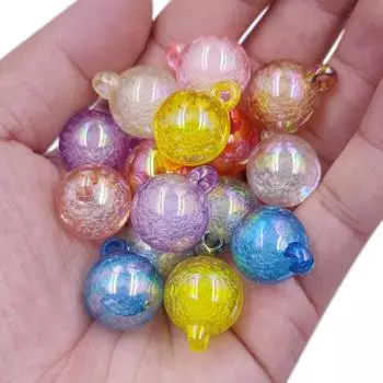 DIY для свободных бусин конфетного цвета оптовая продажа ювелирных изделий кулон круглый пузырь 5 шт 16 мм новый