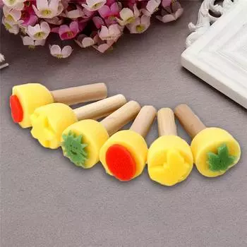 DIY Doodle Губка Кисть Печать Кисть для рисования Дети Рисование Граффити Игрушки