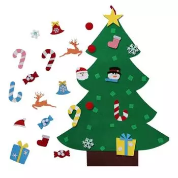 DIY дверная настенная подвесная рождественская елка, детские товары для вечеринок, рождественские подарки, домашние новогодние рождественские украшения One Size