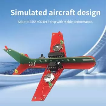 DIY Electronics Kit PCB Small Aircraft CD4017 Flow Light Welding Practice Electronics Science Assembly Kit Flashing LED