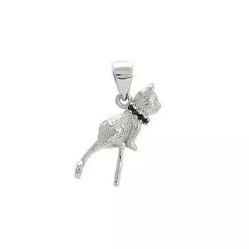 DIY Empty Support Accessories Original Design Cat Pendant 925 Sterling Clavicle Necklace Women Handmade Silver Jewelry D2113 Single Pendant-Empty 925 Silver