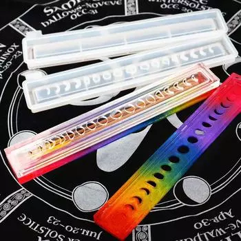 Сделай сам Эпоксидная фаза луны Луна Звезда Луна Смола Коробка для хранения Ароматница Благовония Силиконовая форма для зеркала