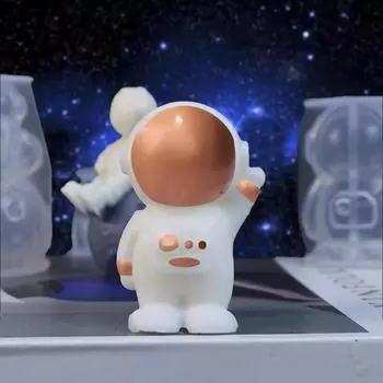 DIY Epoxy Resin Mold Moon Astronaut Candle Aromatherapy Silicone Mold светло-серый