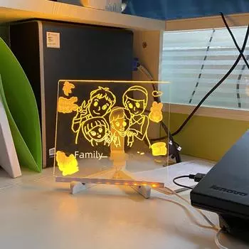 DIY Erasable Children s Luminous Drawing Board - Large Blackboard Halloween Ornament Set Small 150*150*3mm board