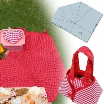 Складная корзина для еды из ткани своими руками, шаблон для шитья сумочки, линейка для шитья, портативная сумка-тоут 8Inch