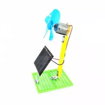 DIY Fan Toy Solar Powered Physics Circuit Experiment Mini Kids Education Toy Kids Science Kits
