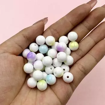 DIY модные бусы аксессуар 8/10/12/14 мм ожерелье браслет подарки ручной работы 8mm/200Pcs розовый