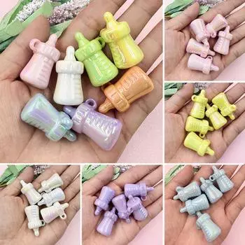DIY Fashion Loose Beads 20.8*33.7mm 5Pcs Handmade Material Jewelry Accessories Feeding Bottle for Crafted Accessories синий