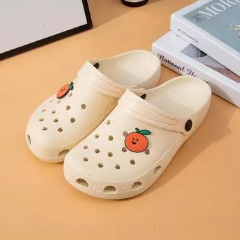 Diy Fashion Orange Women Flat Slippers Shallow Eva Breathable Women Summer Slippers Basic Outdoors Women Beach Slippers 5.5