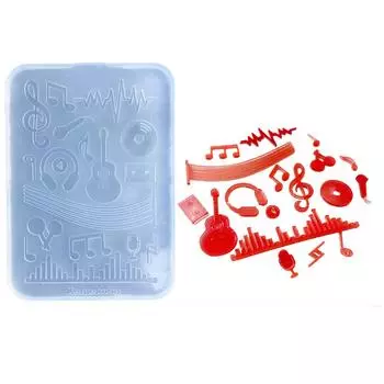 DIY Filler Music Symbols Quicksand Silicone Epoxy Mold DIY Keychain Cuisine Crafting Mold для подарка на День святого Валентина
