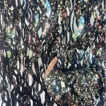 DIY Foil Fringe Curtain Glitter Shimmer Pull Flower Fashion Backdrop Wedding чёрный
