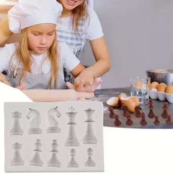 DIY форма для торта пищевой класс без BPA термостойкая антипригарная форма для шоколада в форме шахматы кухонные аксессуары белый