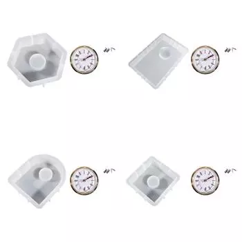 DIY формы из эпоксидной смолы, набор украшений для часов, часы ручной работы, подставка, держатель, силиконовые формы для домашнего офиса, украшение стола gold set