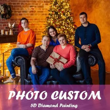 DIY фото Индивидуальная алмазная картина Полная круглая вышивка крестом Мозаика Алмазная вышивка Персонализированные изображения Арт-деко 20x30cm