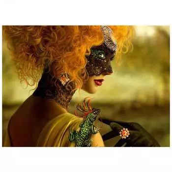 Сделай сам фото на заказ Алмазная картина вышивка крестом женская маска Алмазная вышивка 20X30CM