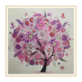 DIY Four Season Tree Rhinestone Painting Winter Autumn Tree Crystal Вышивка Картины Алмазная вышивка Украшения