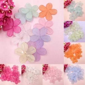 DIY фурнитура свободные бусины для изготовления матовых цветочных головных уборов 29 мм акриловые ювелирные изделия цепочка для телефона ручной работы 10 шт. оранжевый