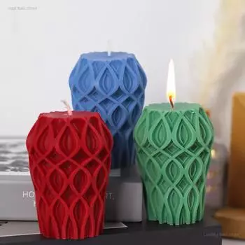 DIY Geometric Stripe Candle Silicone Mold New 2025 Handmade Soap Craft Making Supplies Chocolate Making Set Home Decor Gifts