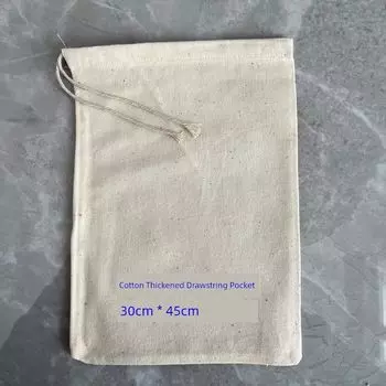 DIY Grass and Wood Dyeing Kindergarten Pure Cotton Small Square Pure Cotton thickened drawstring pocket 30*45cm