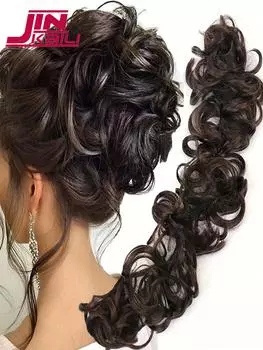 DIY грязный пучок для волос, шиньон, булочка, хвост, аксессуары для волос, пончик, прическа, хвост, шиньон, парики для женщин, кусок волос