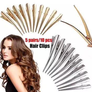 DIY Hair Styling Non-slip Salon Hair Clips Alligator Clips Duckbill Clips Hairpins золотистый