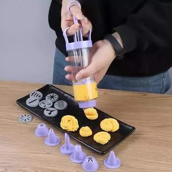 Diy Handmade Cookies Press Machine Gun Cookies Press Icing Kit Cookie Cutter Mold Gun Pastry Syringe Cream Cookie Cake Tool